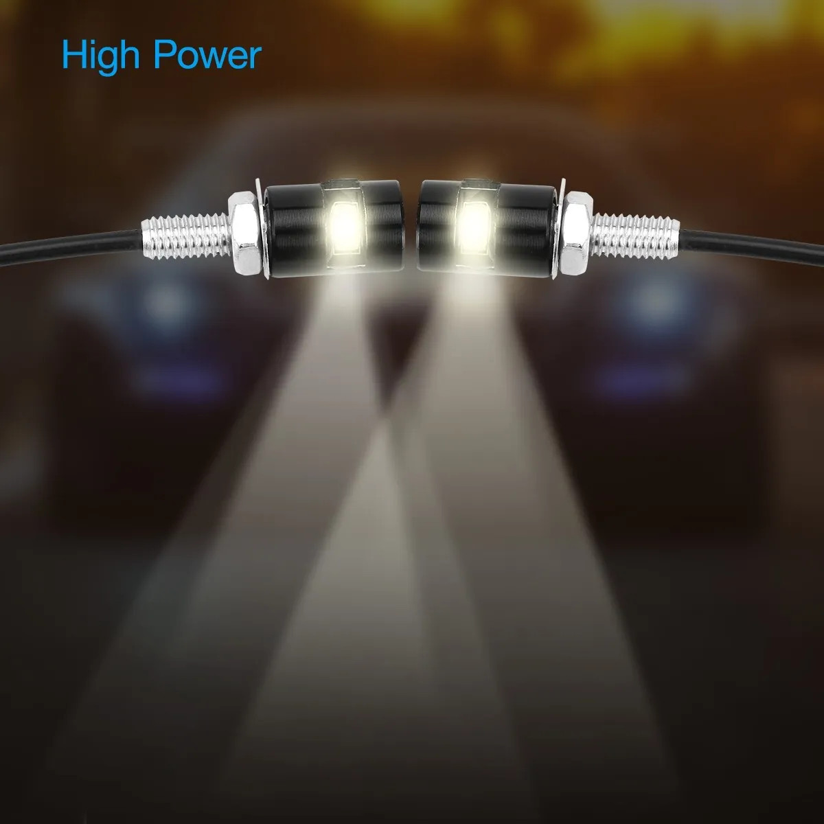 2× Motorcycle Car LED License Plate Light 5630/5730 SMD Screw Bolt Lamp Bulbs