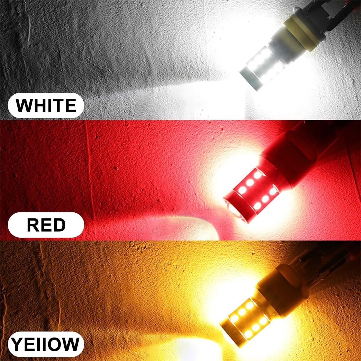 Durable Aviation Aluminum 3157 T25 LED Turn Signal Bulbs – 50000 Hour Life