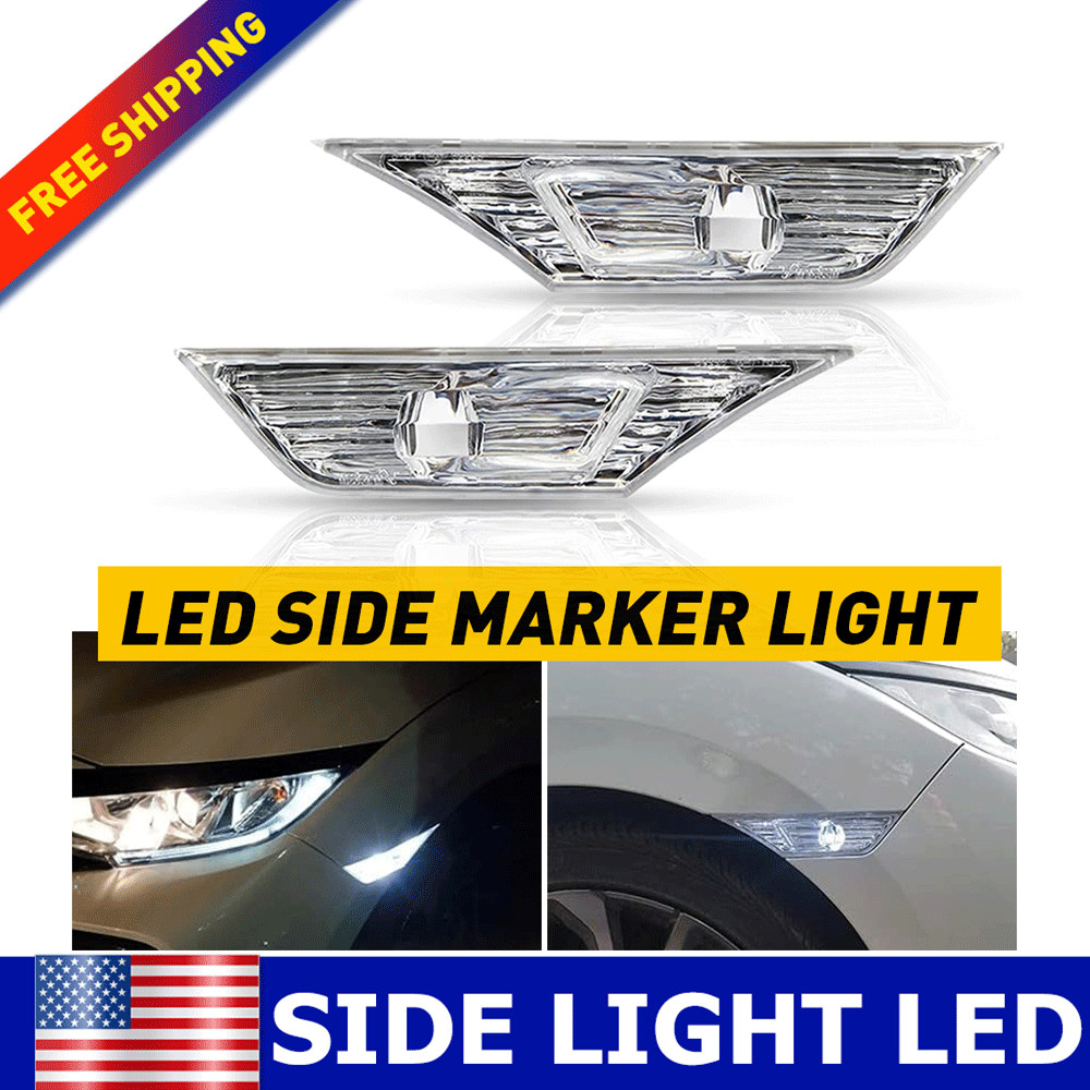 NEW Front Fender Side Marker Light Lamp Lens Set RH LH for 2016-2021 HONDA CIVIC