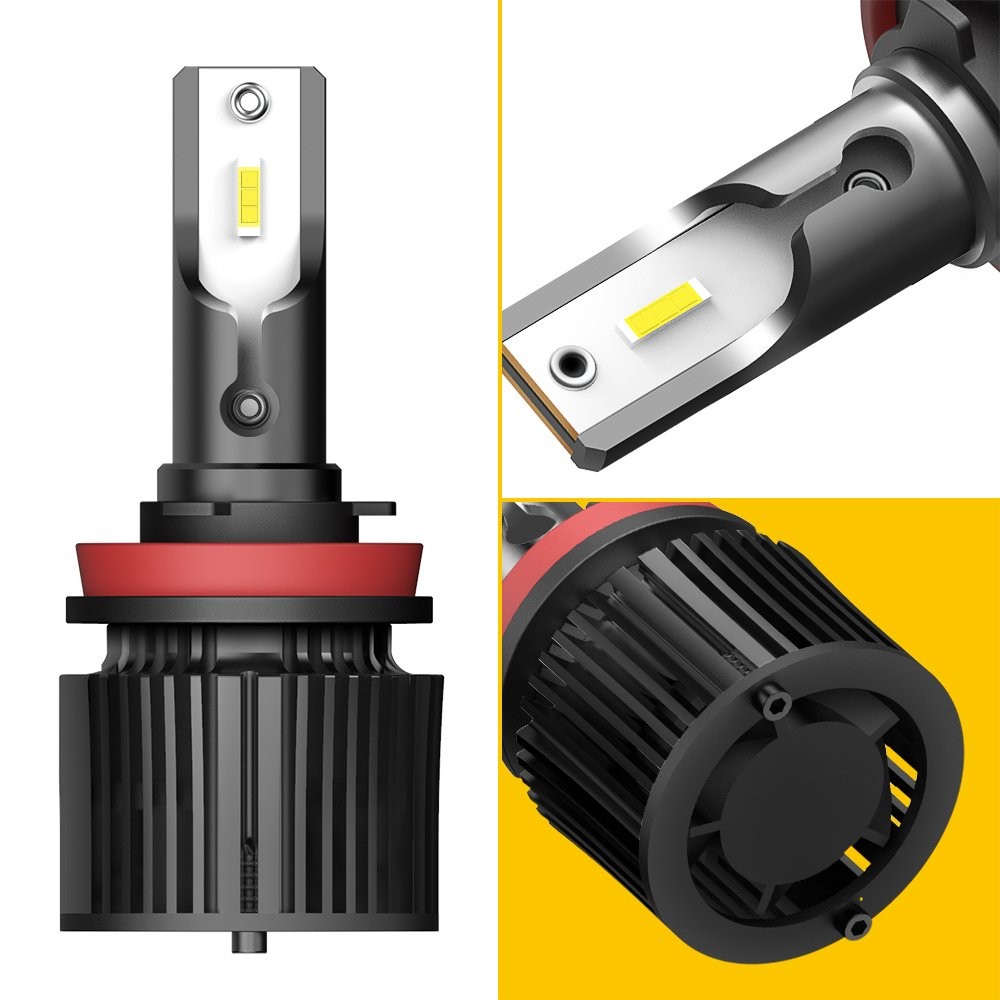 H11 H8 LED Headlight Super Bright Bulbs Kit White 6000K 16000LM Low Beam AUXITO