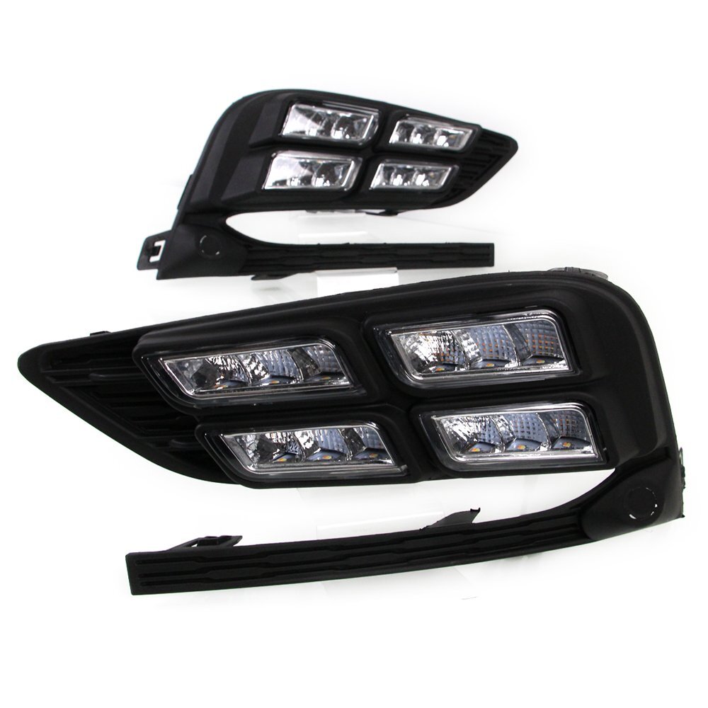 LED DRL Fog Lamp Daytime Running Light for Chevrolet Cruze 2016 2017 2018 W Turn