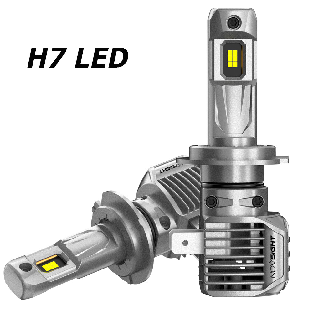NOVSIGHT H7 LED Headlight Bulbs High Low Beam Super Bright Lamp 6500K White 2pcs