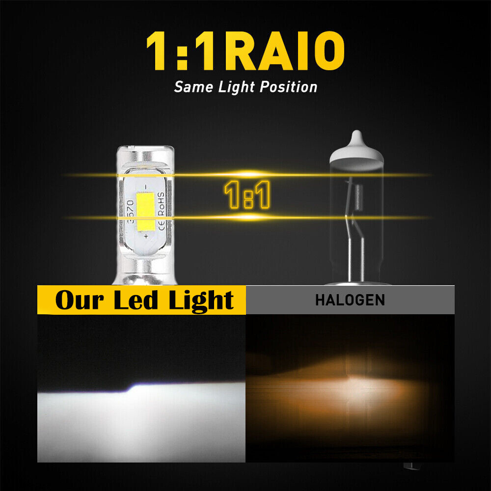 9005 LED Headlight Bulbs 8000K White High Beam HB3 330000LM 2x For Sport Utility