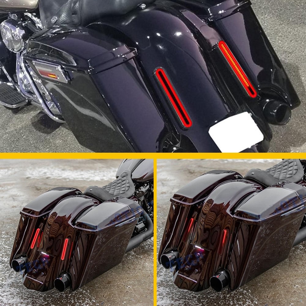 Motorcycle LED Running Brake Turn Stop Signal Tail Light Bar Flowing For UTV ATV