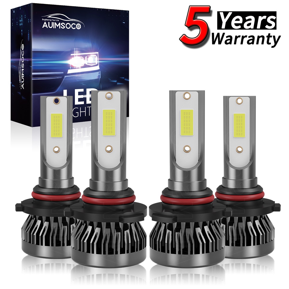 For BMW 323i 1998 4Pcs 9005 9006 LED Headlight High Low Beam Bulbs Super Bright