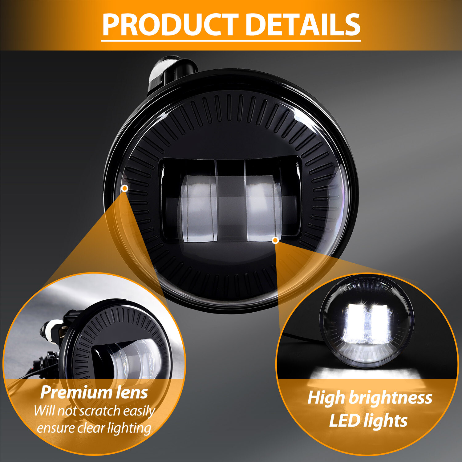 LED Fog Lights Bumper Lamps For 2007-2016 Chevy Tahoe Suburban Camaro GMC Yukon