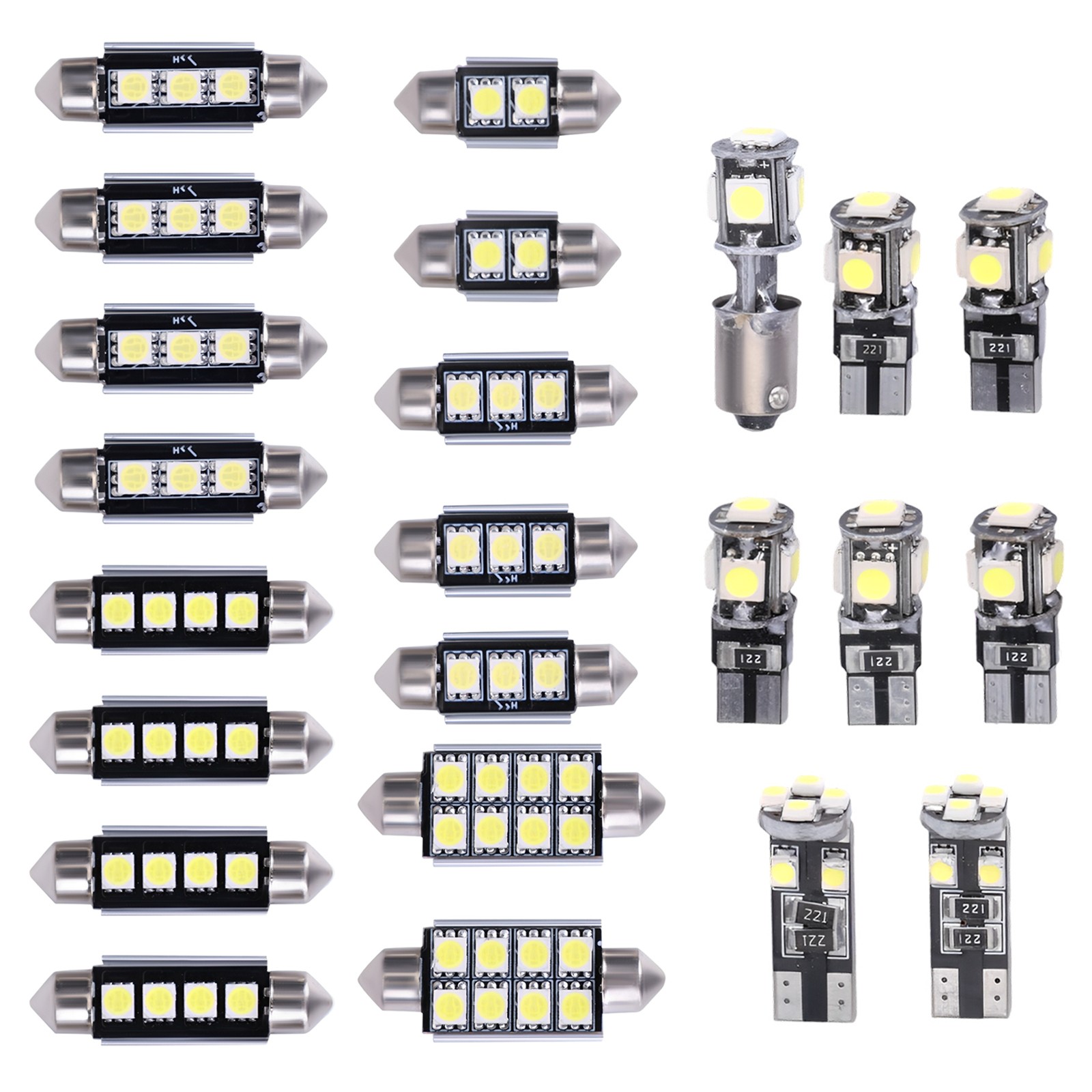 New 23x left right Car Side Marker Lights For 23Pcs LED Car Light Bulb Kit Set