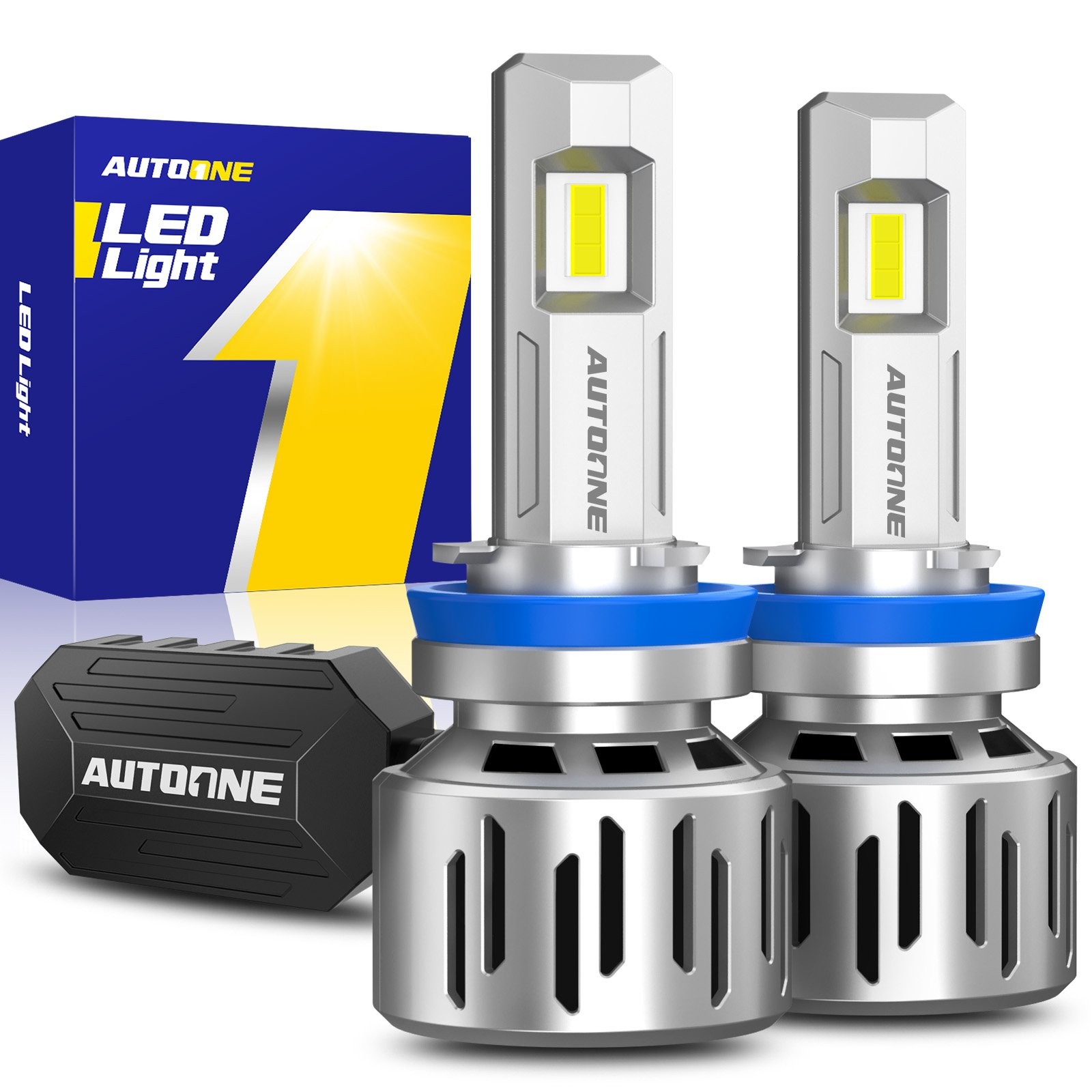 13S Serie H11 H8 LED Headlight Bulb Conversion Kit Low Beam White Bright 6500K B