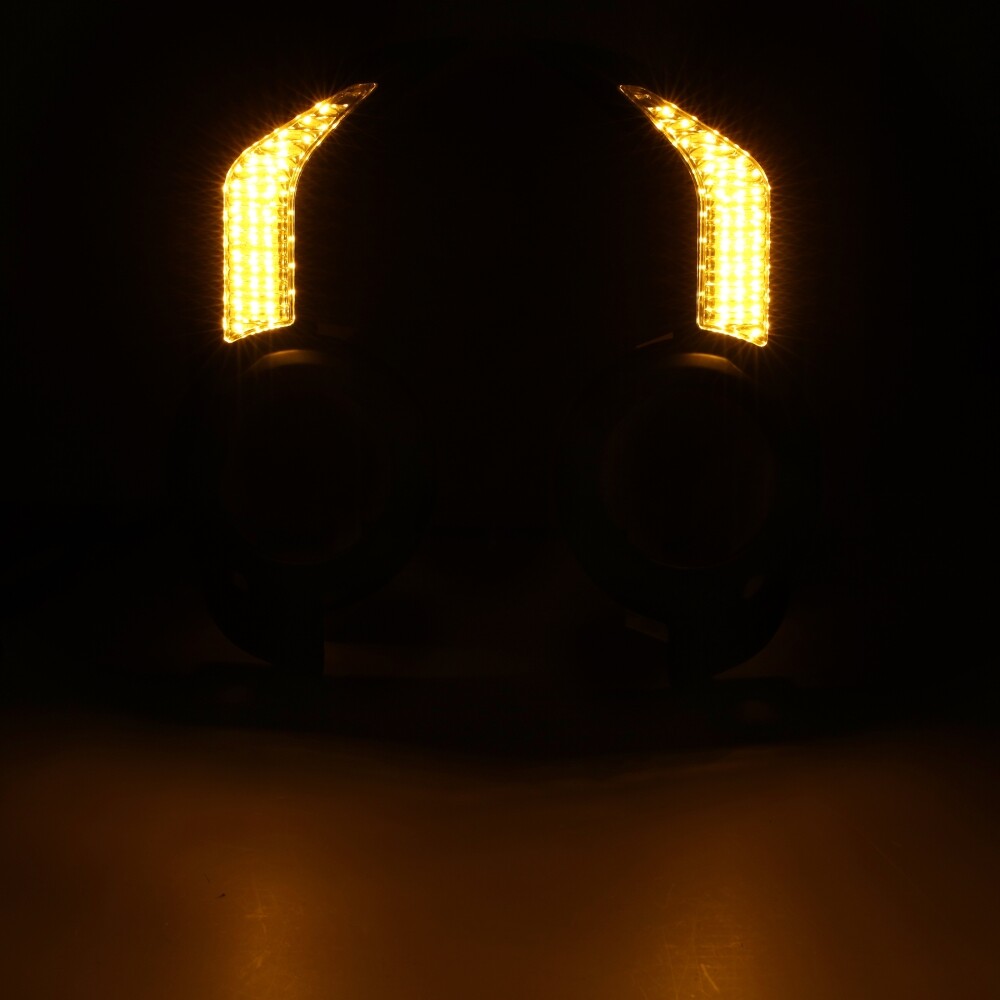 For Toyota 4Runner 13-21 LED Front Fog Light DRL Turn Signal Lights Amber/White