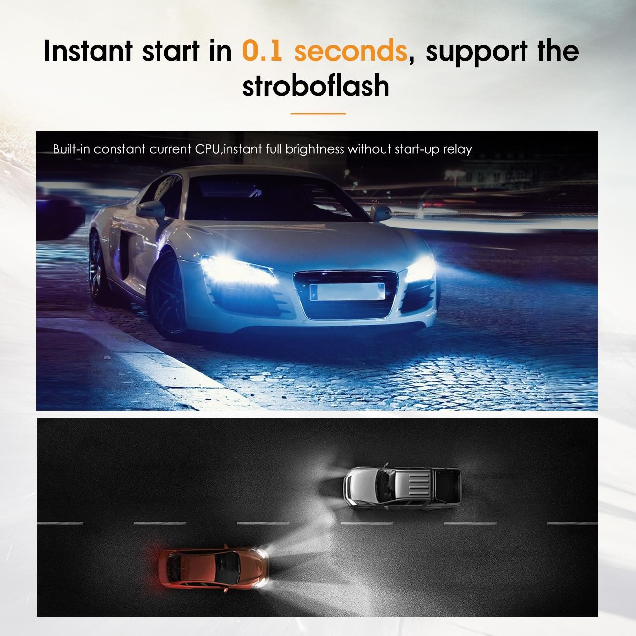 4-sides LED Headlight Fog Light H4 9005 9006 H11 H13 9004 9007 H7 5202 9012 9145