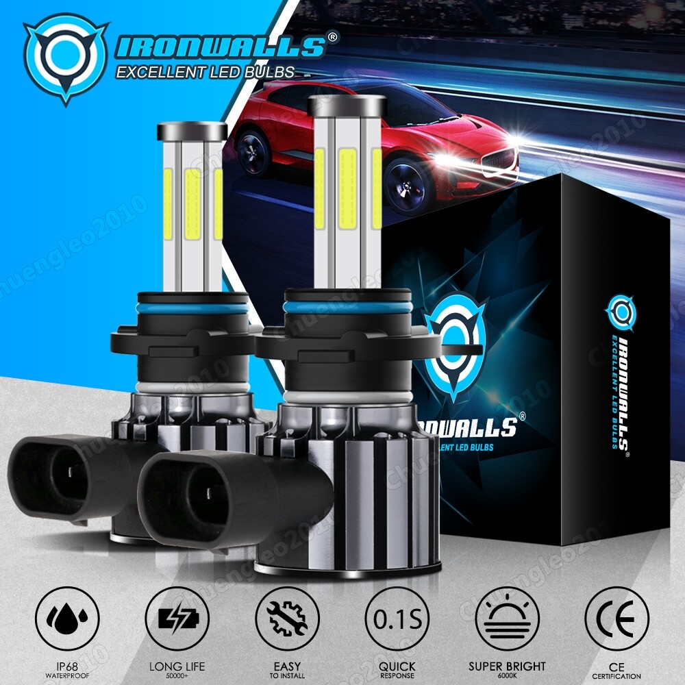 CANBUS 9012 LED Headlights 5202 Fog Lights White for GMC Sierra 1500 2014 2015