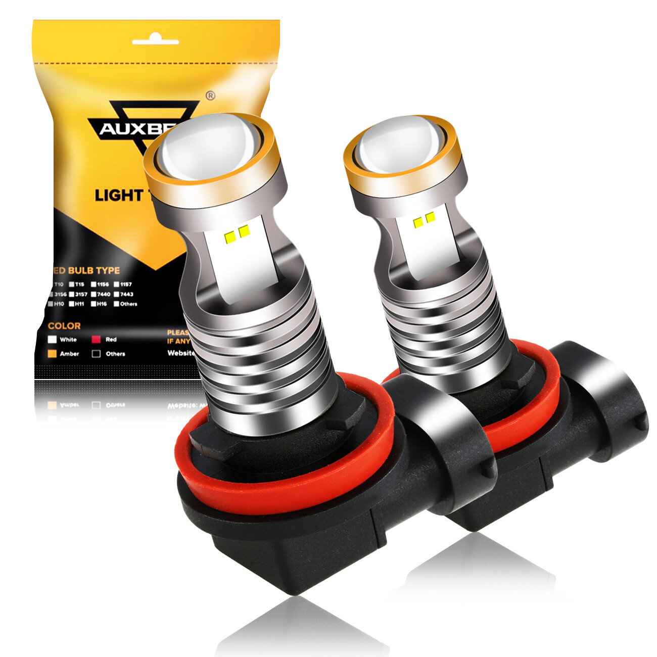 For Ford Explorer 2011-2015 AUXBEAM F15 LED Headlight Fog Light Bulbs Kit White