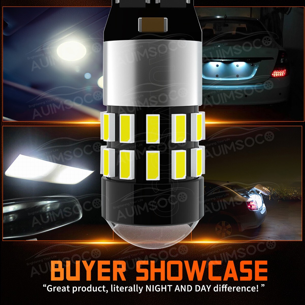 Pure White LED Inner Tail Light Bulbs Super Bright 2825 168 192 194 175 2821 T10