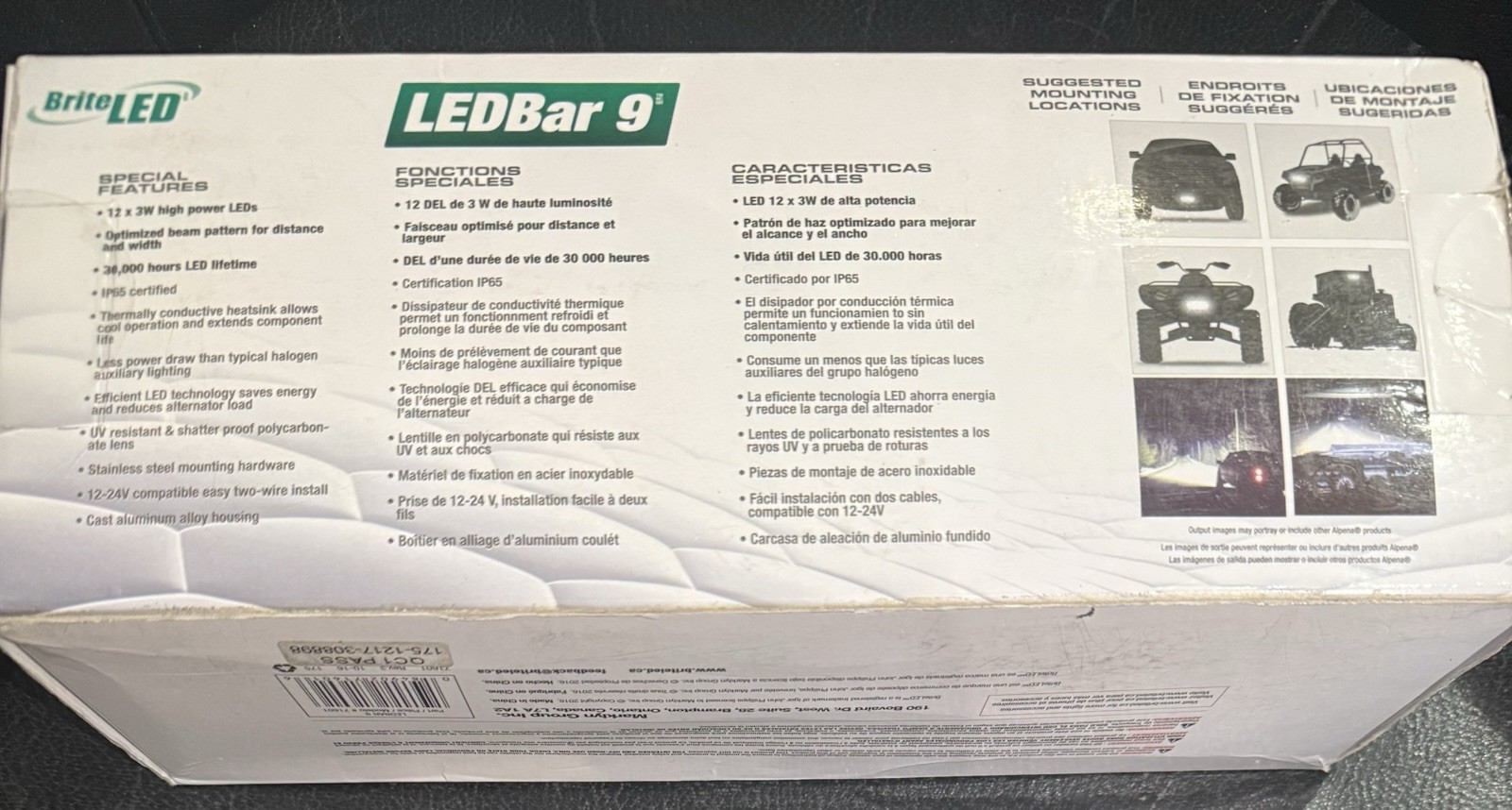 Brite LED – LEDBar 9 – 2000 Lumens 12 White LED Bulbs