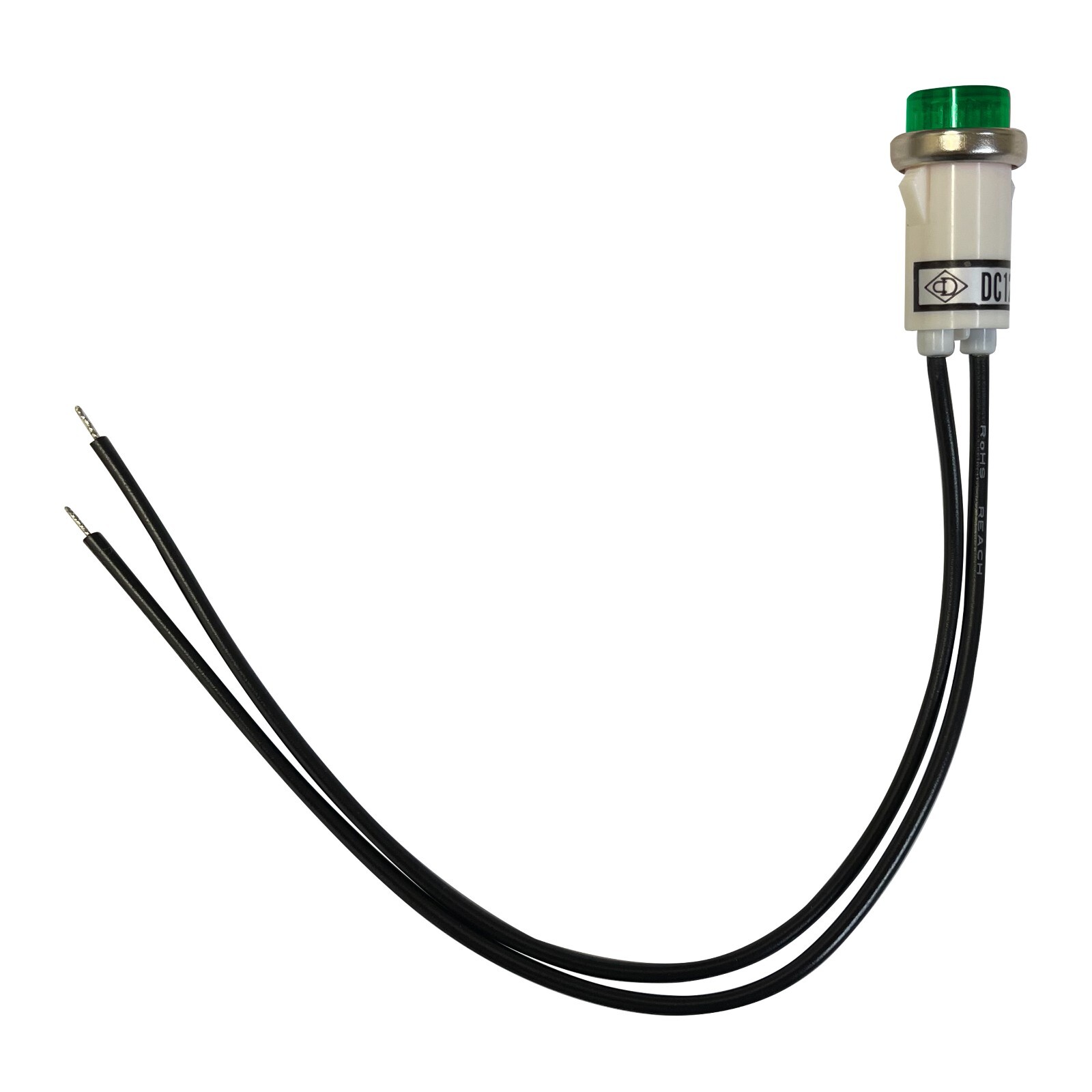 5 Pack of Universal 12V Green Incandescent Indicator Light – Mounting Diam. 1/2”