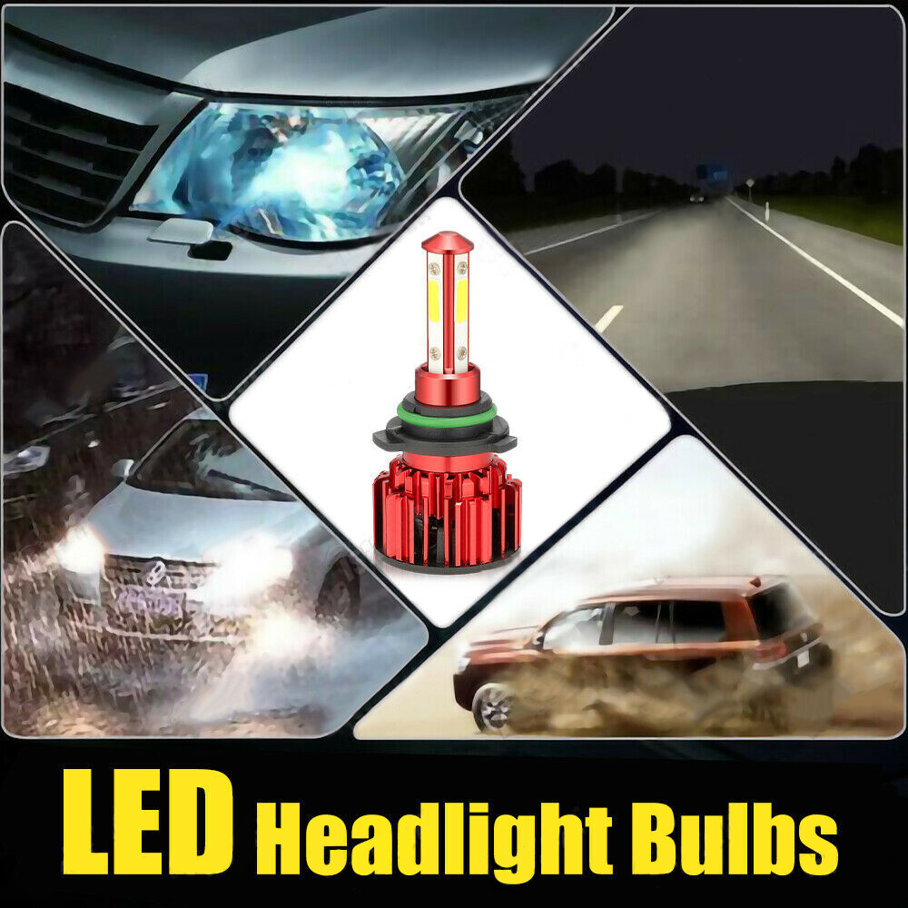 60PCS 4-Sides 9005+9006+H11 LED Headlight Foglight Kit High Low Beam Bulbs White