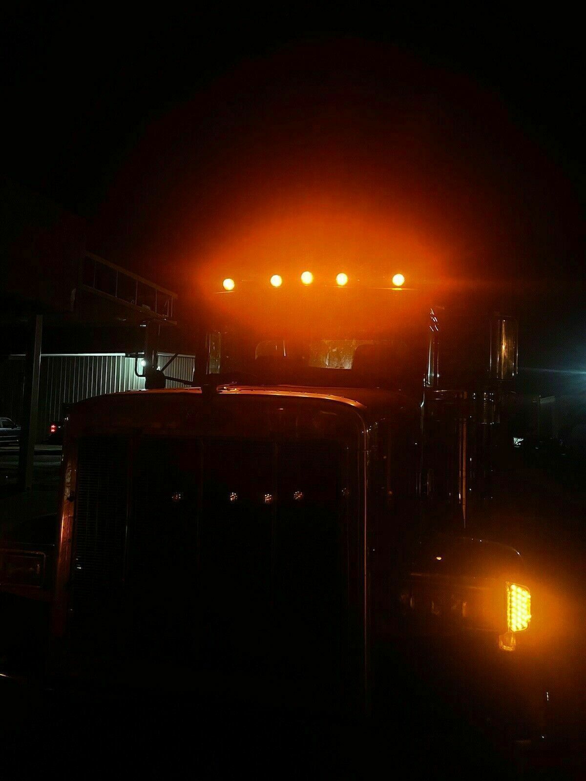 17 LED Amber Semi Truck Roof Cab Marker Clearance Lights For Peterbilt Mack CC