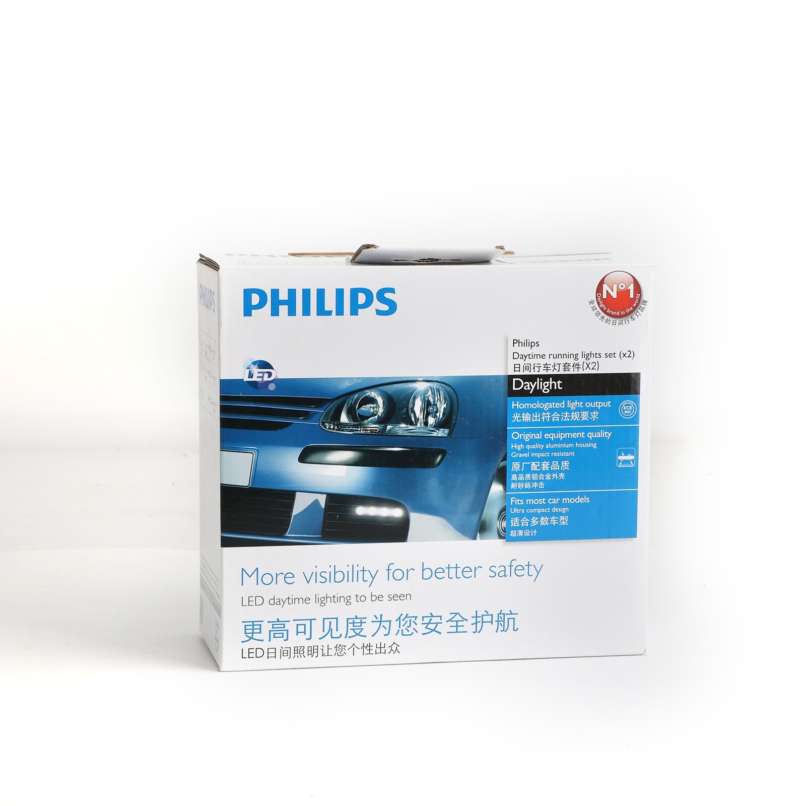 PHILIPS Homolugated Light Output LED Daytime Running Light Set Part #12820 USA