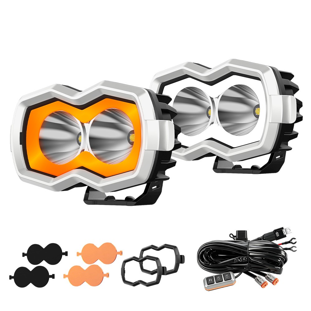 NOVSIGHT 2x 4.5″ LED Work Off Road Lights Pod Spot Beam IP68 For Jeep ATV Truck