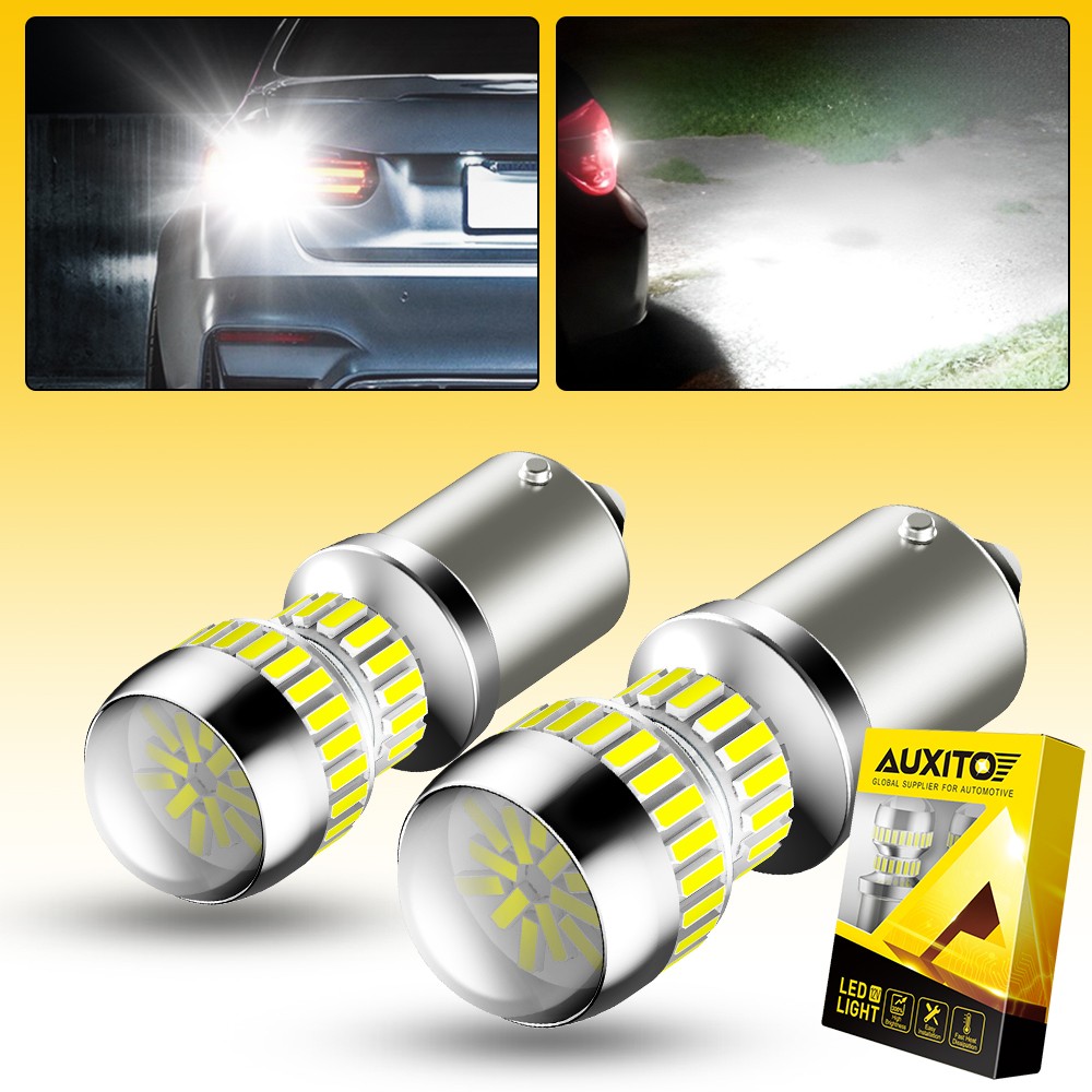 2-20 LED Reverse Parking Daytime Running Light Bulb White 6000K 1156 4014SMD 54H