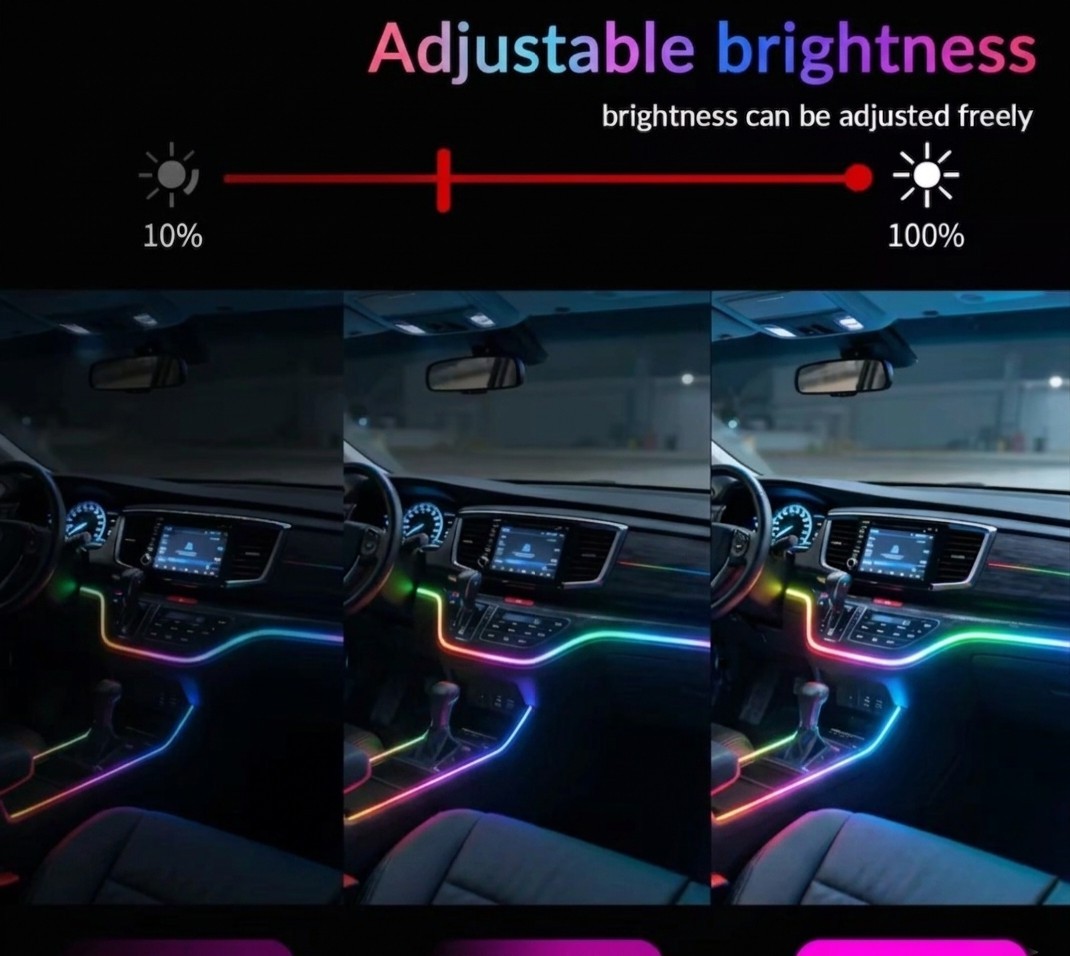 Flow Series 18-in-1 Car Ambient Lights • RGB 64-Color LED Interior App Control