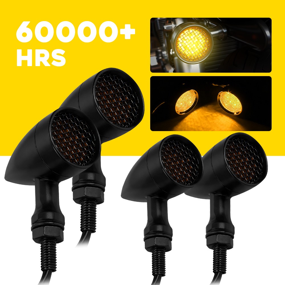 Amber LED Turn Signal Blinker Indicator Lights For Honda Motorcycle bikes 4-12X