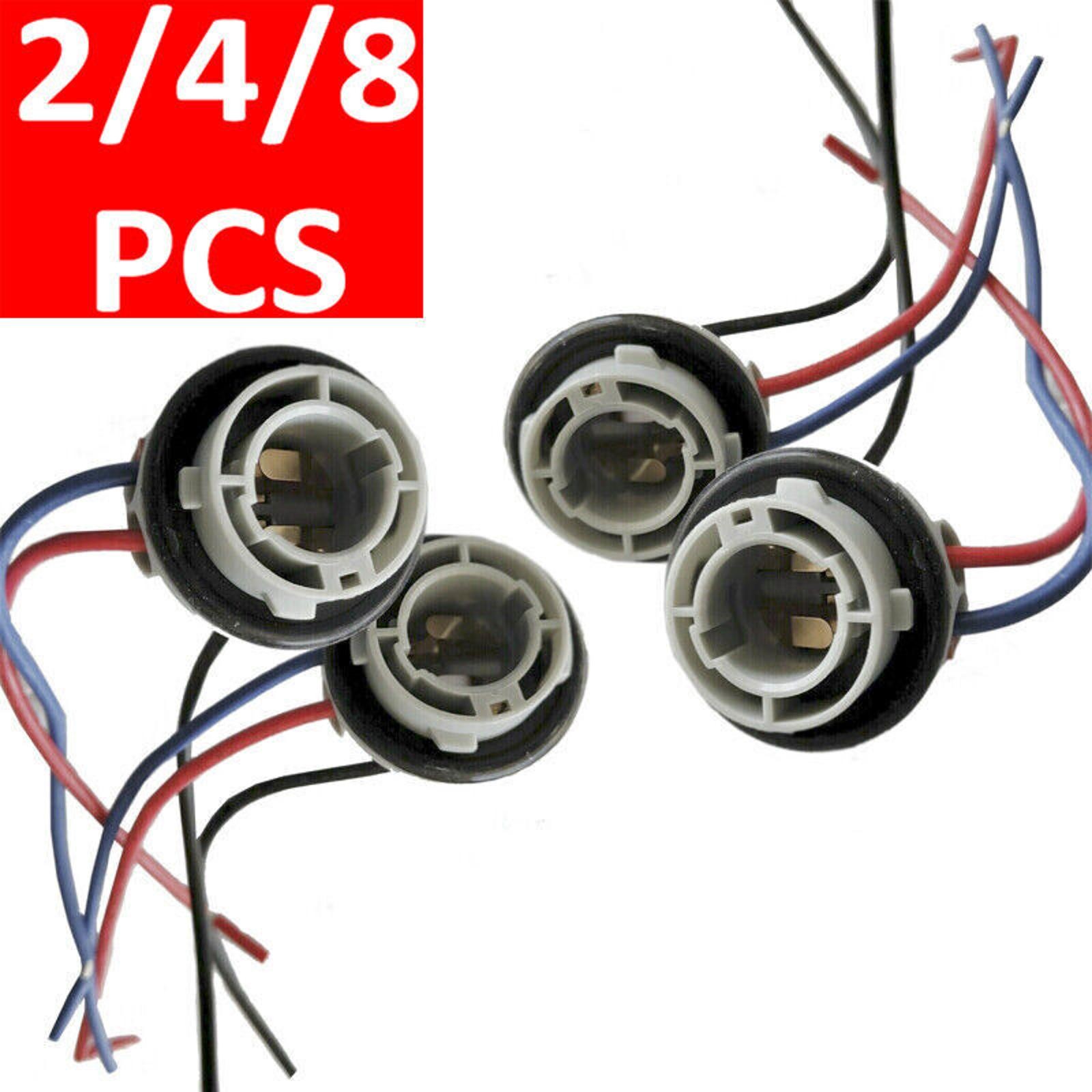 1157 2057 2357 LED Pig Tail Plug Stop Brake Turn Light Bulb Socket Harness Wire