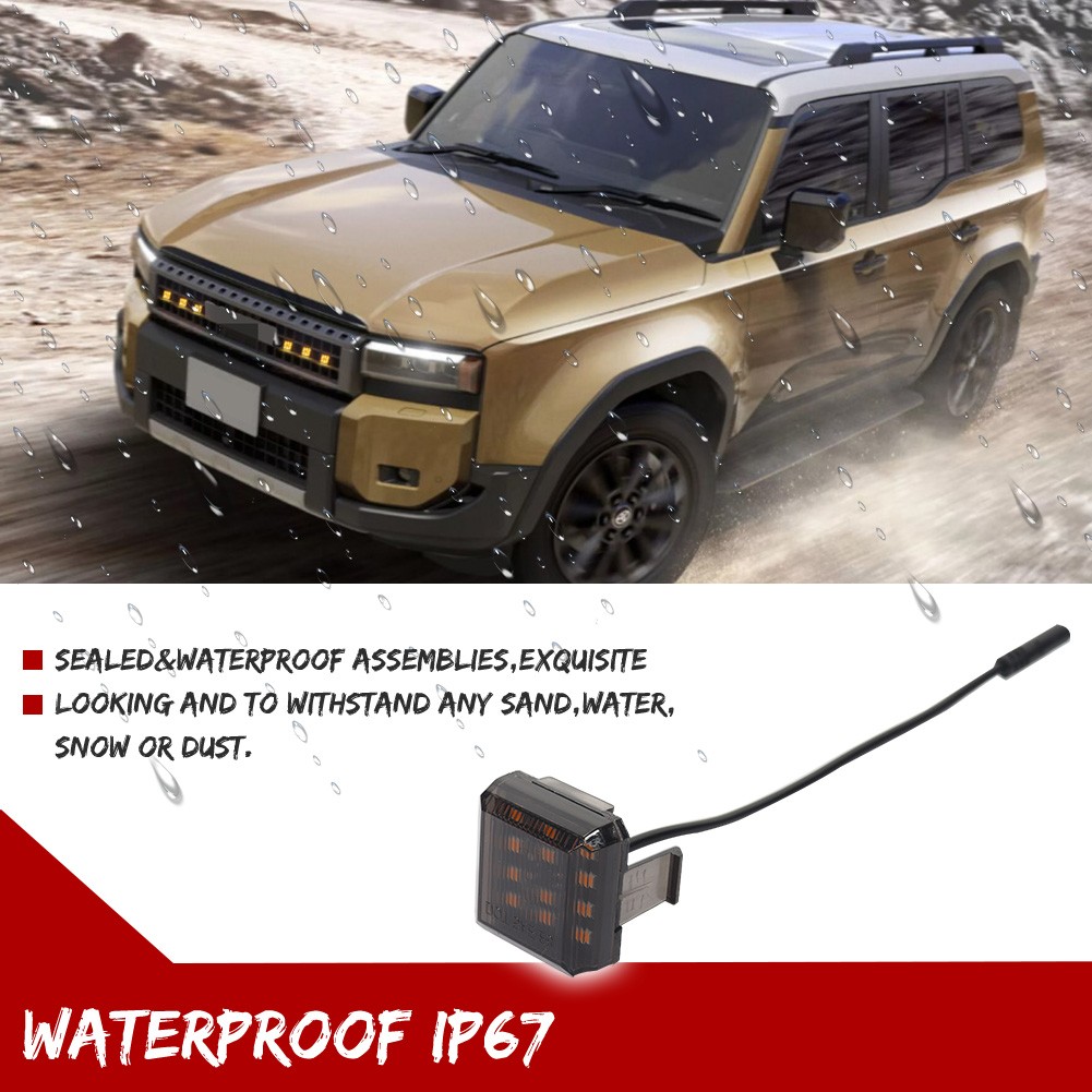 6PCS Smoke Amber LED Front Grill Lighting Kit For Toyota 2024+ Land Cruiser J250