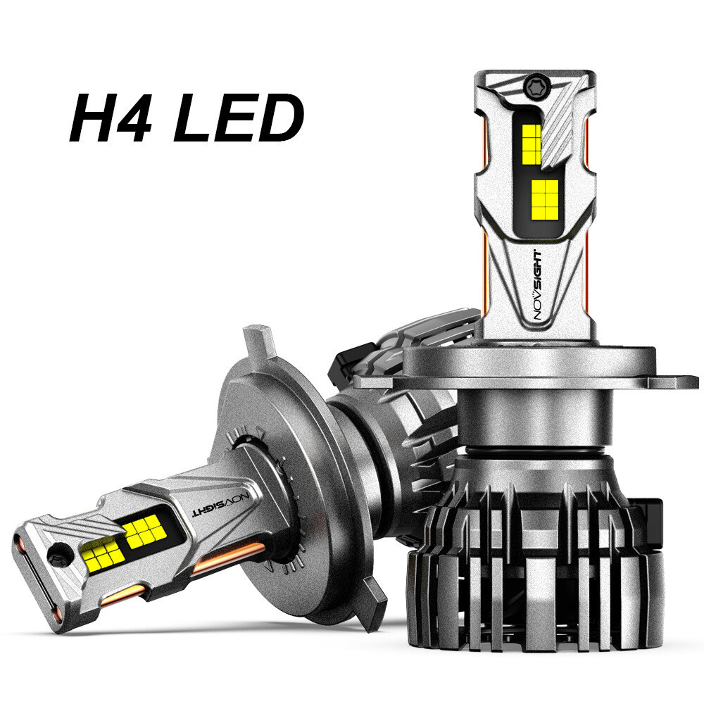 NOVSIGHT Pair 140W 32000LM H4 LED Headlight Bulbs Kit High Low Beam 6500k White