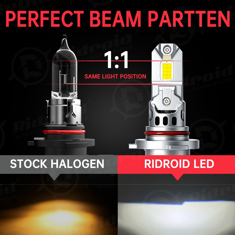 H11 9005 LED Headlight Kit Combo Bulbs High&Low Beam Super Bright 6500K White