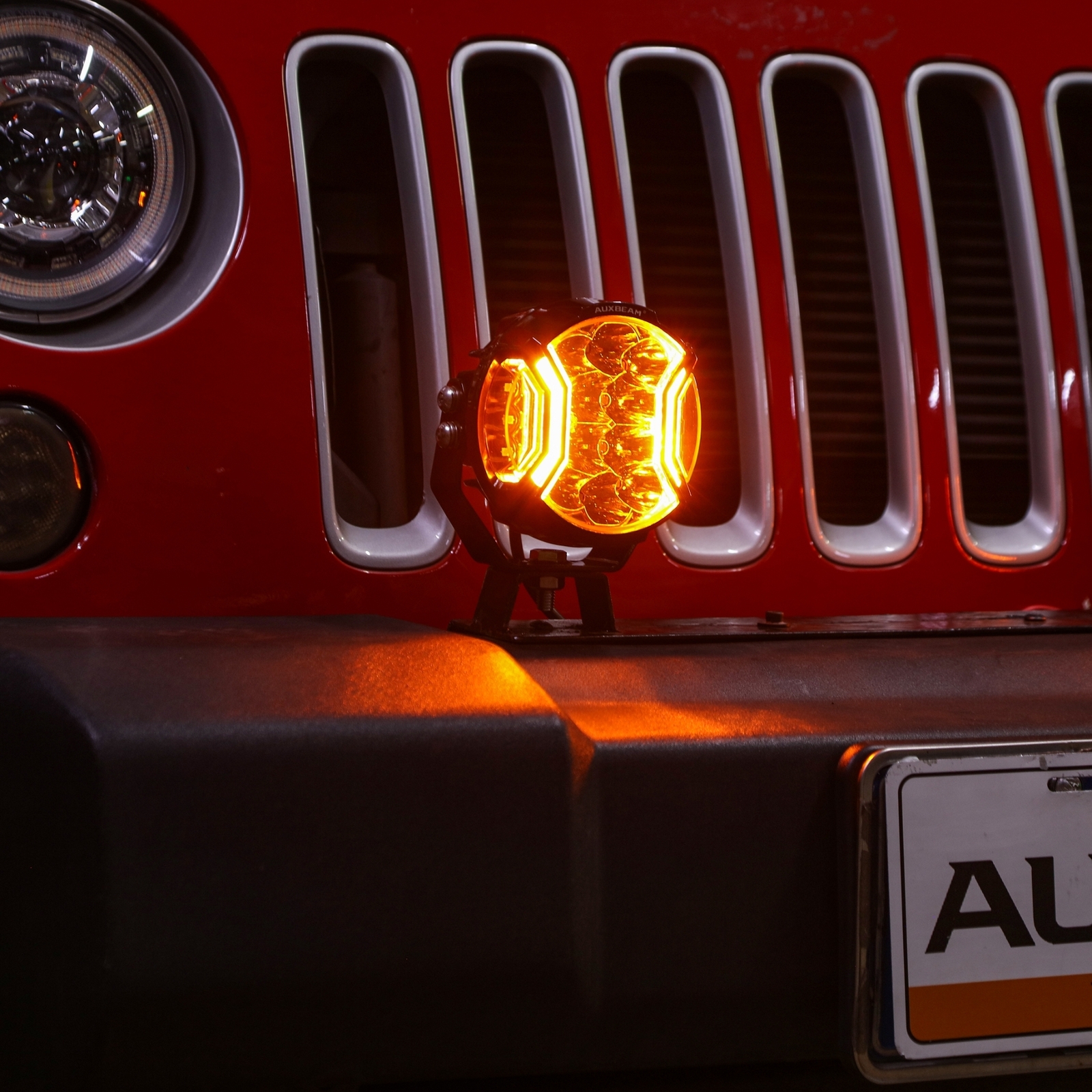 AUXBEAM 7“ 226W Side Shooter LED Work Lights Pods Driving Fog Lamps Amber DRL