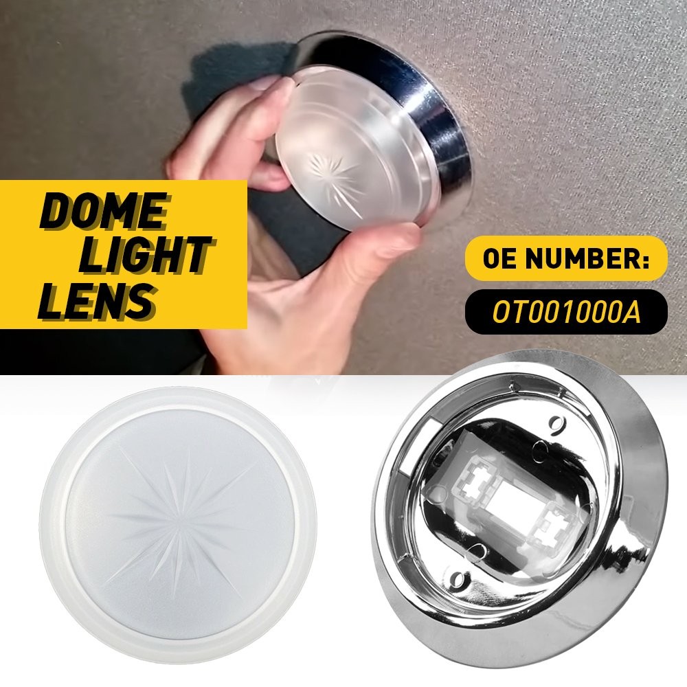 Dome Light Cover For For Many GM vehicles 1970-1981 OT001000A Chrome Housing EH
