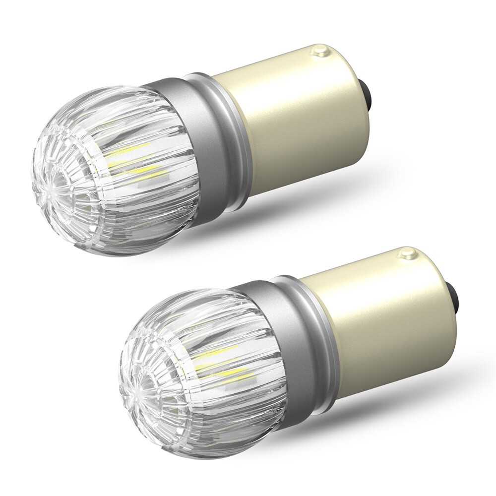2PCS 1156 LED Bulb 6500K White 1:1 Size 7506 BA15S 1003 For Reverse Backup Light