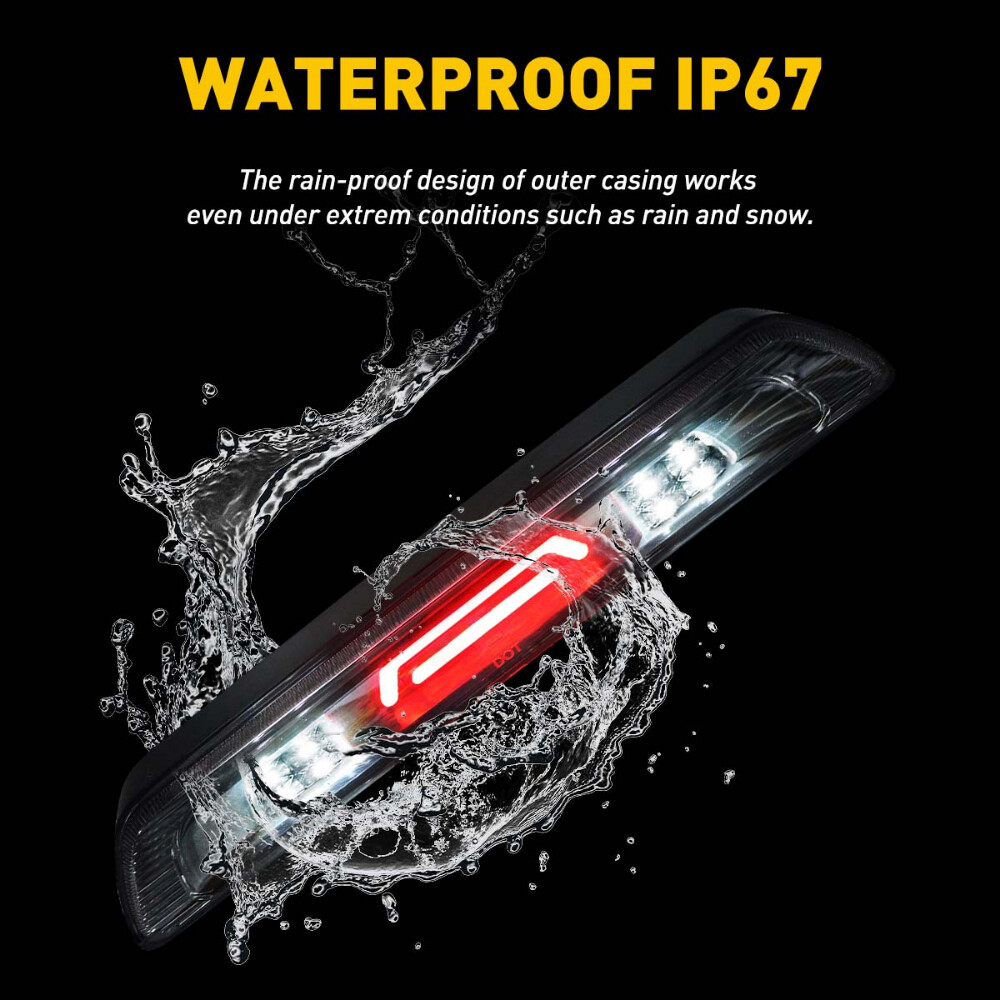 For 2007-2018 Toyota Tundra 3rd Third LED Brake Light Lamp Red White Accessories