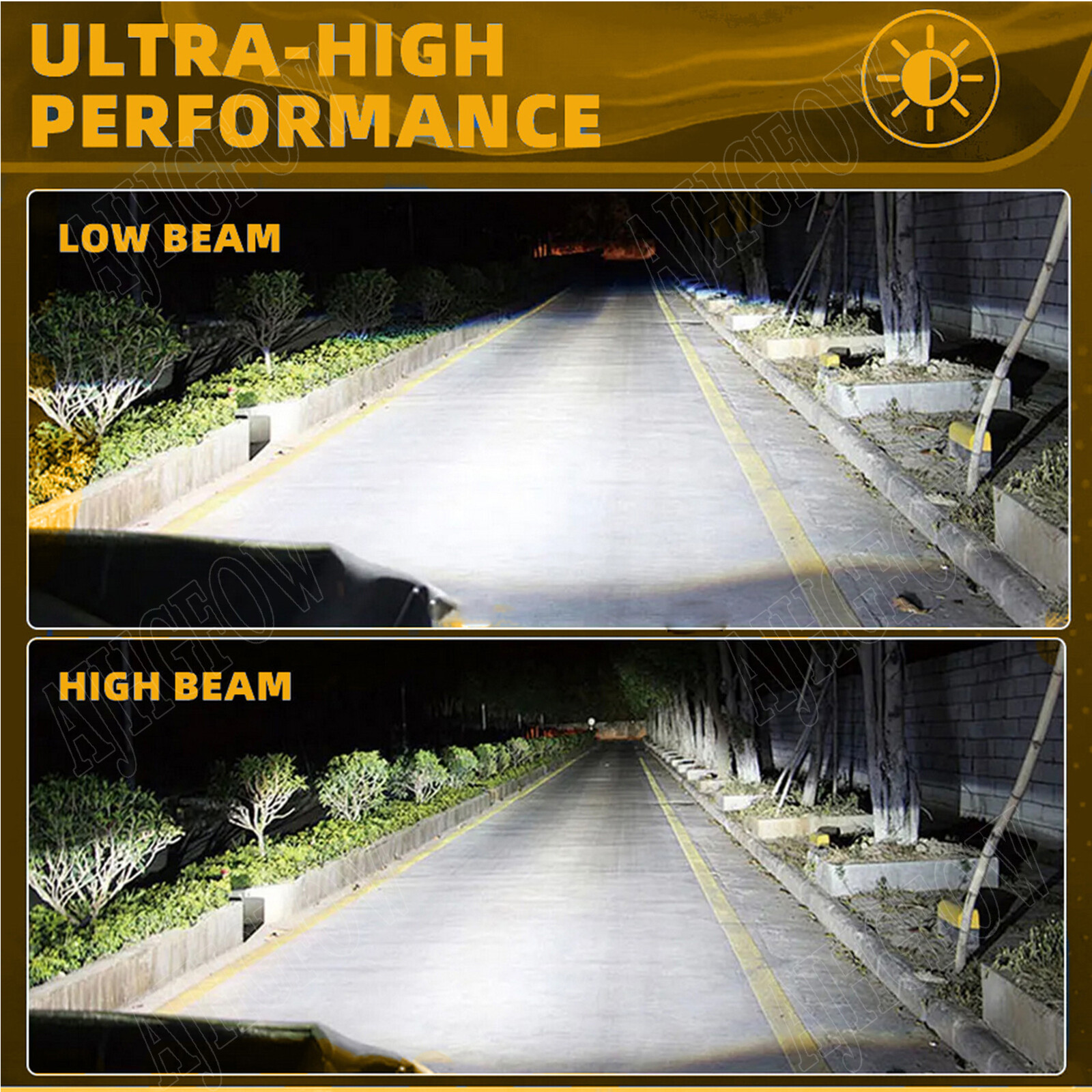 For Honda Accord 2013-2015 LED Headlights Bulbs Kit High/Low Beam + Fog Light