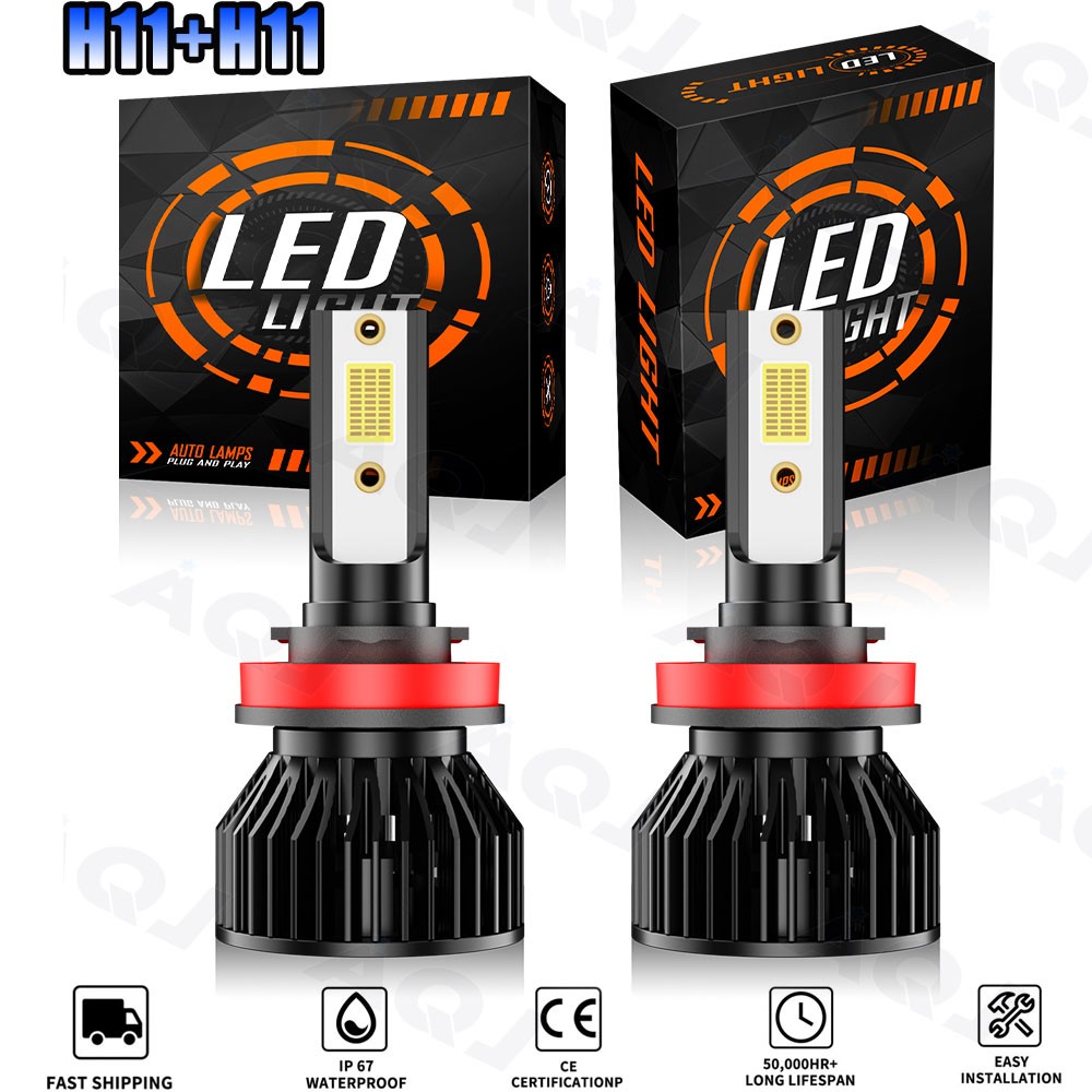 LED Headlights Bulbs Low Beam H11 Kit Bright White For Toyota Prius 2010-2015