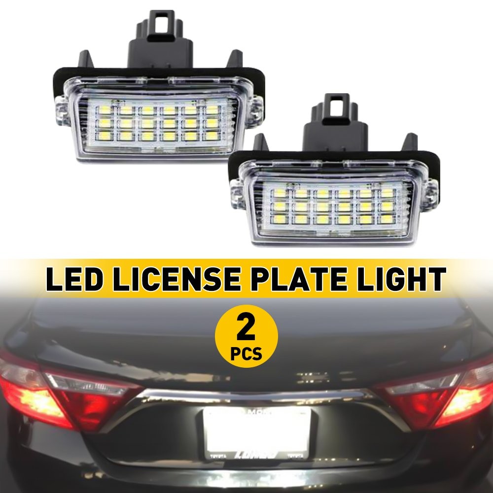 For 2012-2017 Camry LED Toyota License Plate Light Assembly Replacement White X2