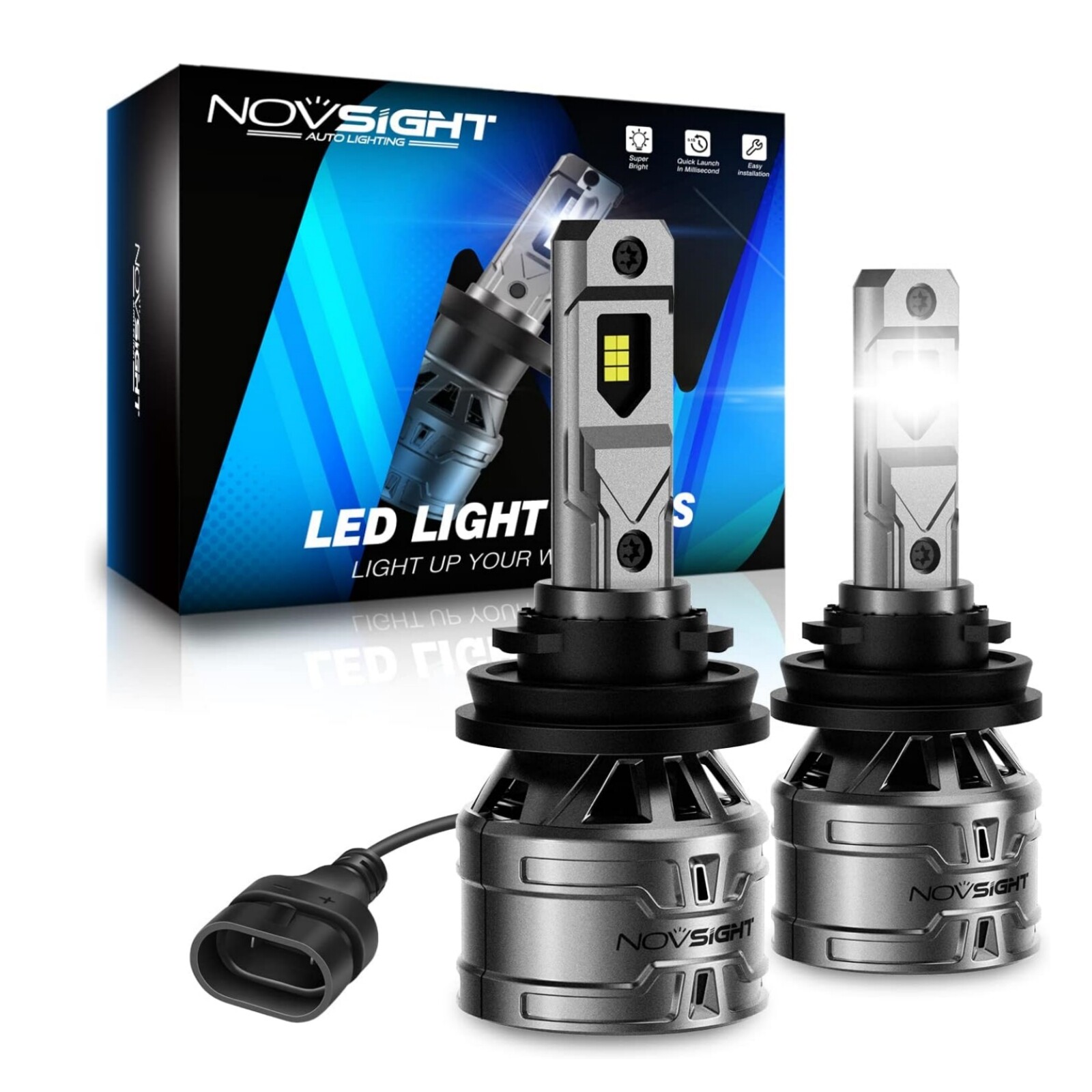 H11 H8 H9 LED Headlight Bulb Conversion Kit High Low Beam Lamp 6500K 60W White
