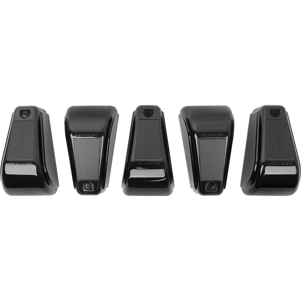 5X LED Cab Lights Solar Powered Wireless Amber Marker For Peterbilt 326 379 389