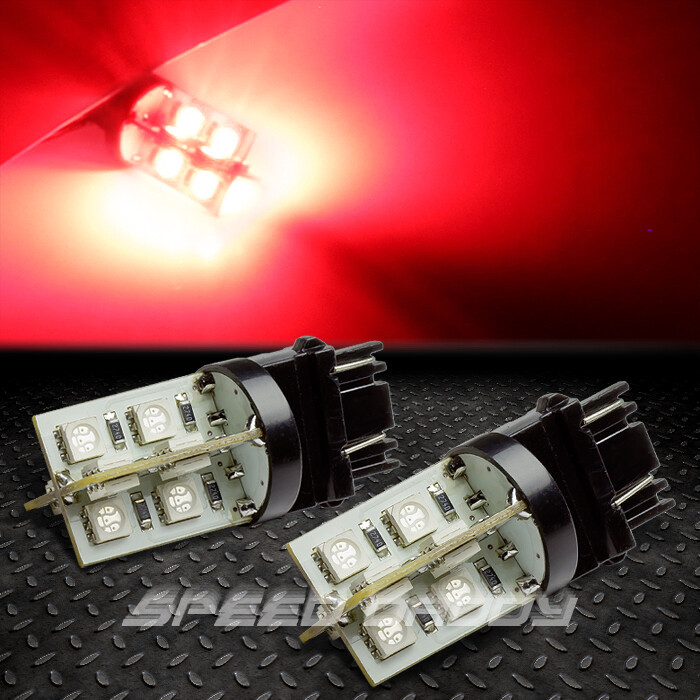 16 SMD 16SMD 3157 T25 RED 5050 LED TURN/SIGNAL/TAIL/BRAKE/STOP 12V LIGHT BULB