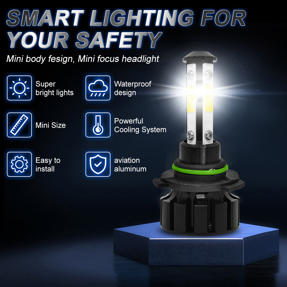 Combo 9005 9006 White 6000K 60000LM LED Headlight Kit Bulb High Low Beam QQ47