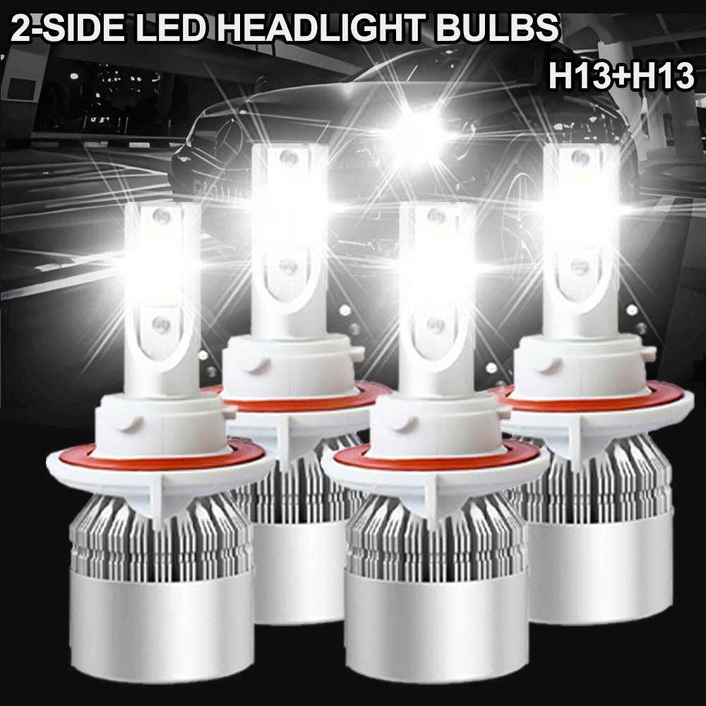 4X 9008 H13 LED Headlight Bulb Conversion Kit High Low Beam Super Bright 6500K