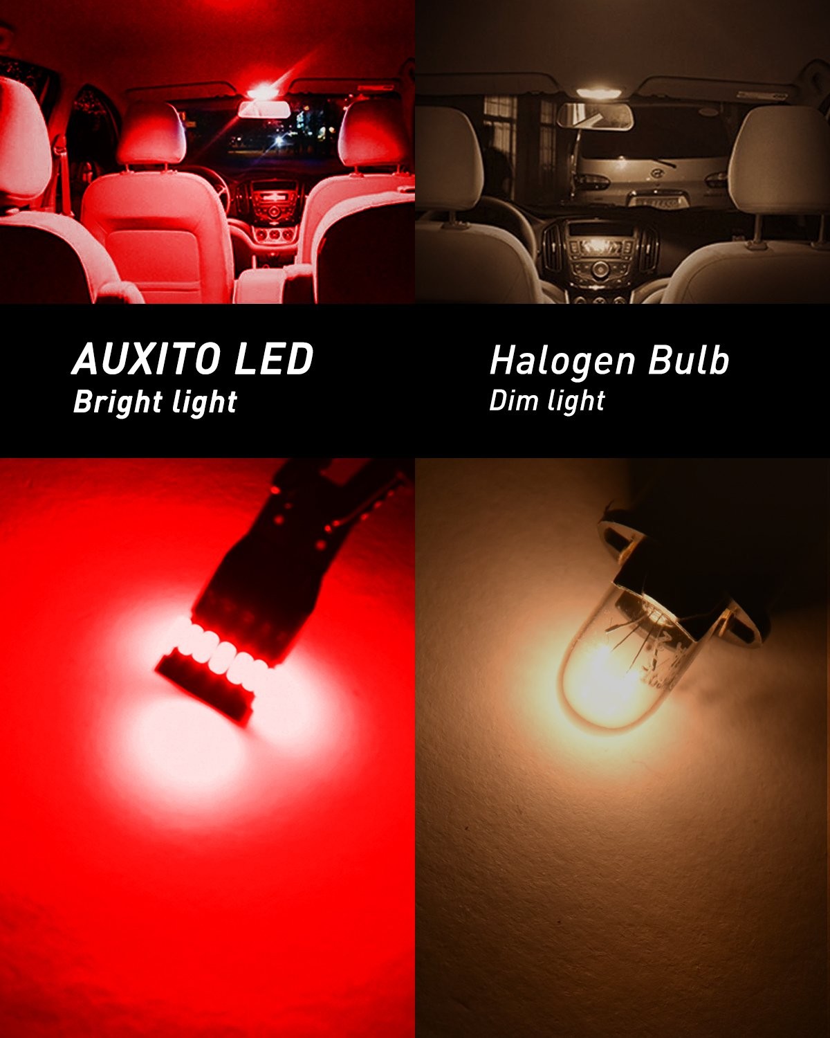 2X T10 921 158 168 2825 194 High Power Red 3014 LED Chips Interior Lights Bulbs