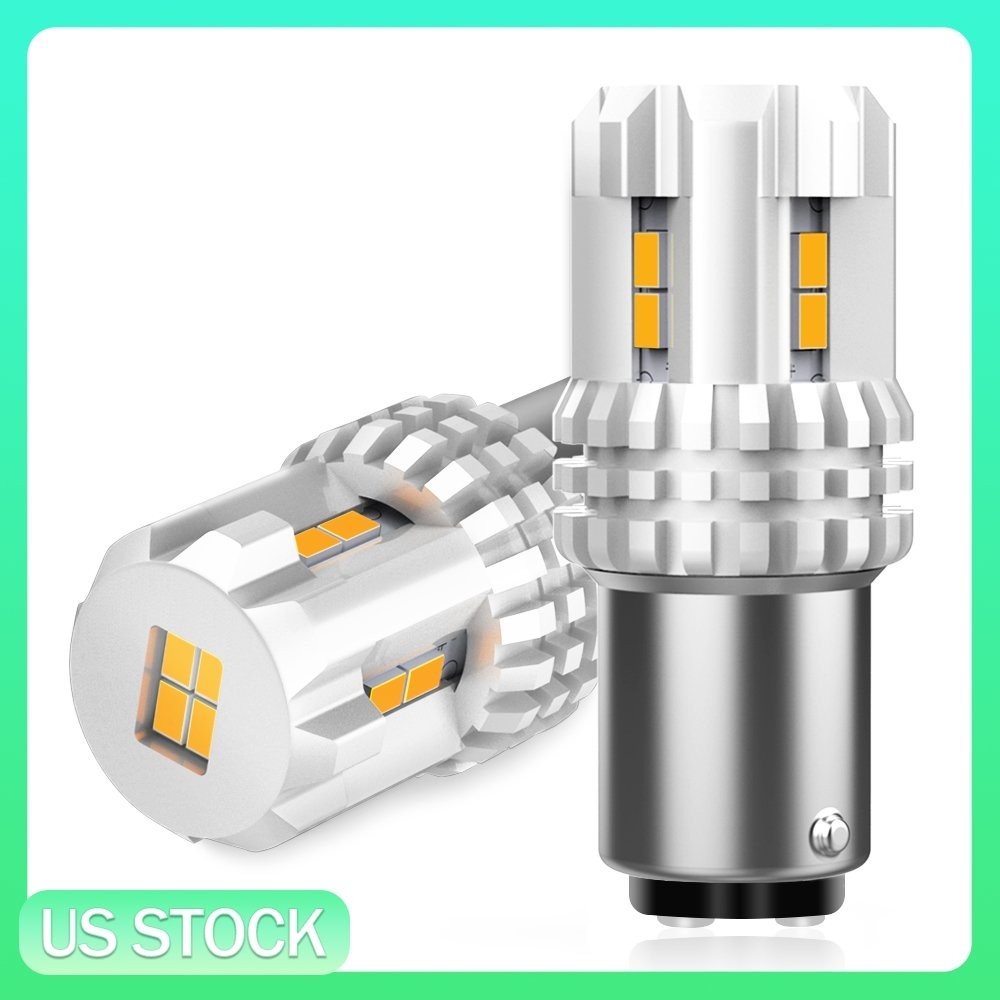 AUXITO LED 2357 1157 BAY15D Turn Signal Light Bulb,Bright Yellow Replacement