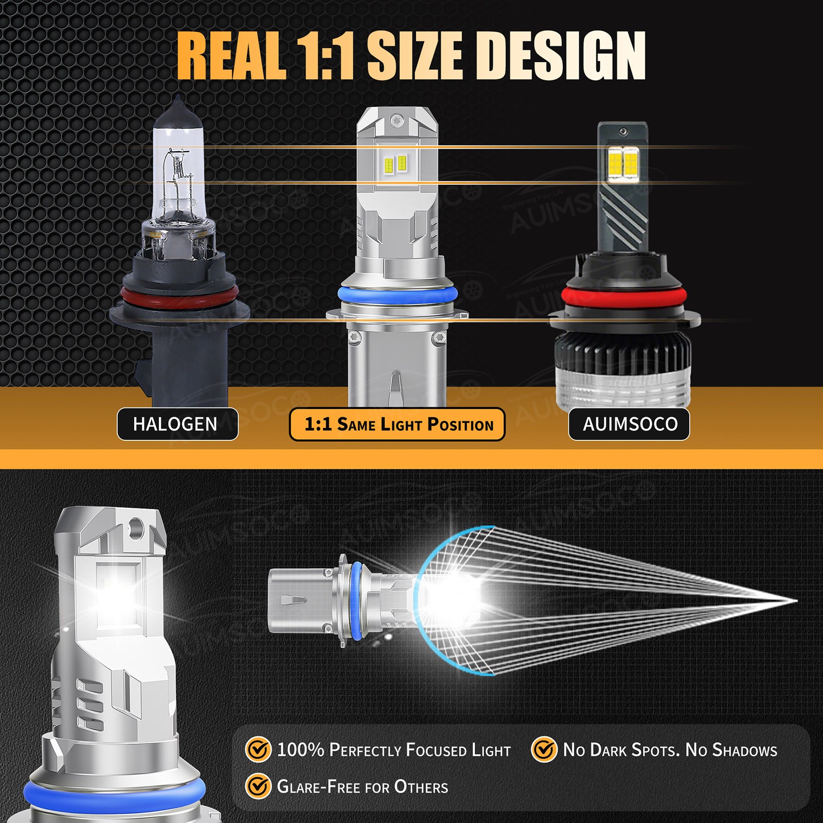 For Ford Mustang 1994-2004 2x LED Headlight Kit Hi-Lo Beam Bulbs 72000LM 6500K