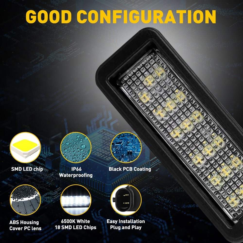 Fit For Chrysler 300 Dodge Charger Challenger LED License Plate Light 2015-2020