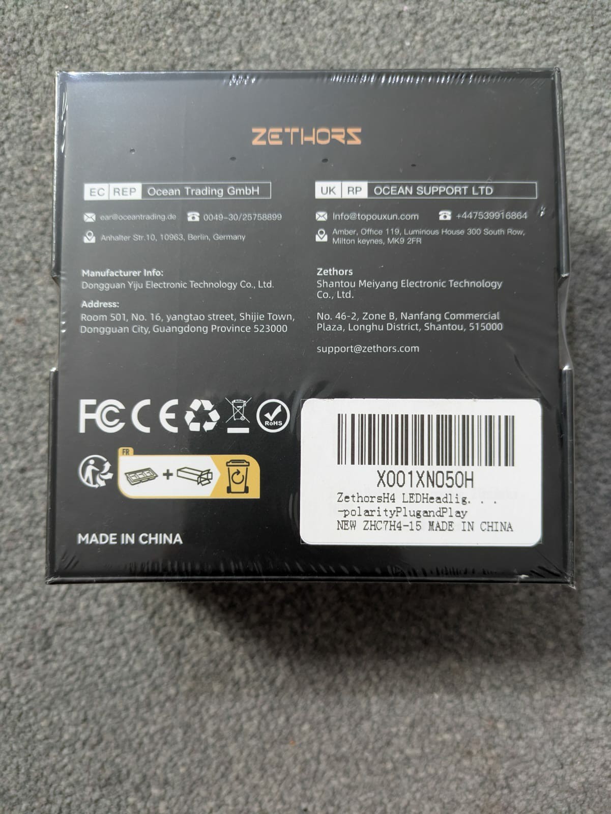 Zethors LED light 1:1 Halogen bulb size new