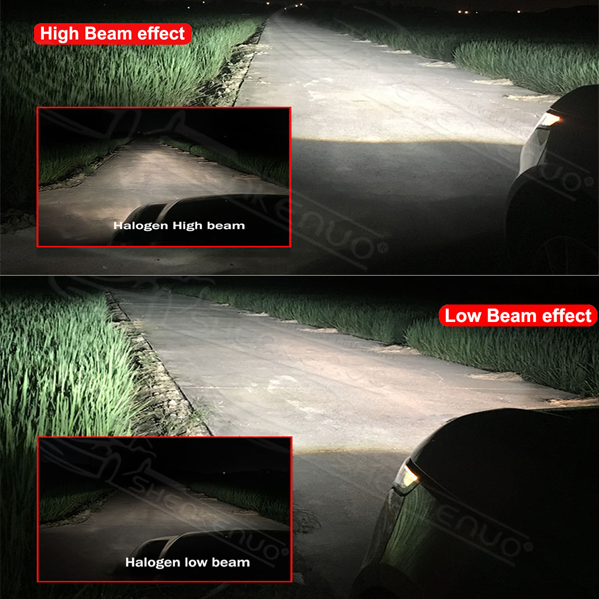 4x Combo 9005 9006 LED Headlight Bulb 360 Degree Adjustable Highlight Series
