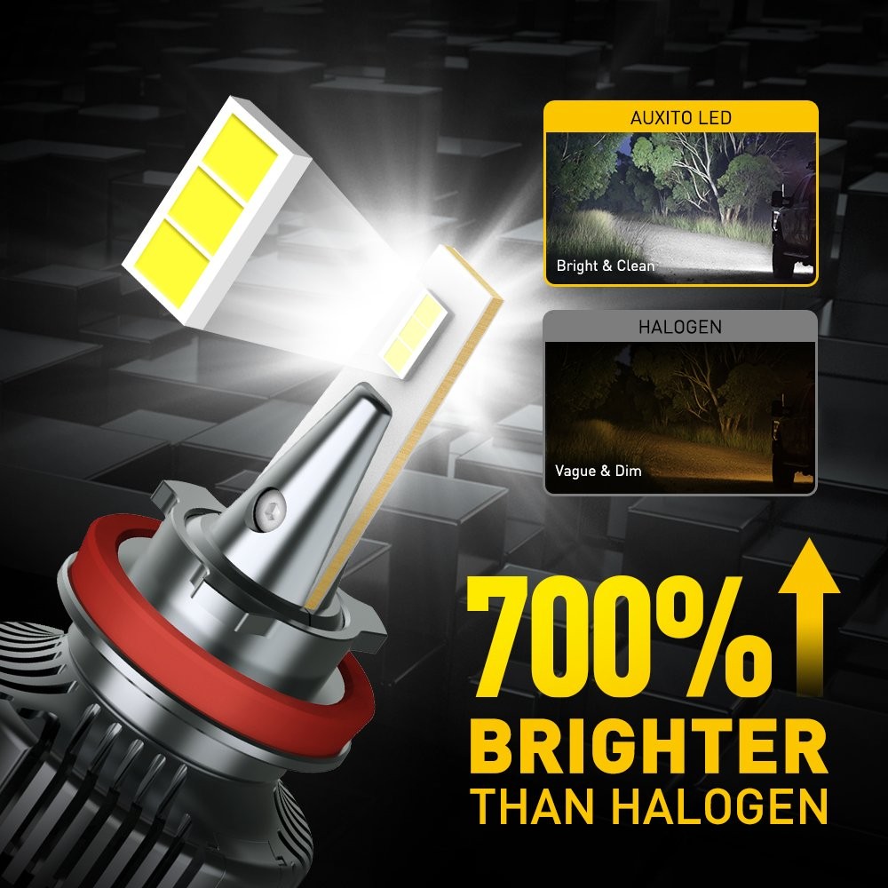 CANBUS Error Free 72W H11 H8 LED Kit Headlight High Low Beam White 50000LM 2X
