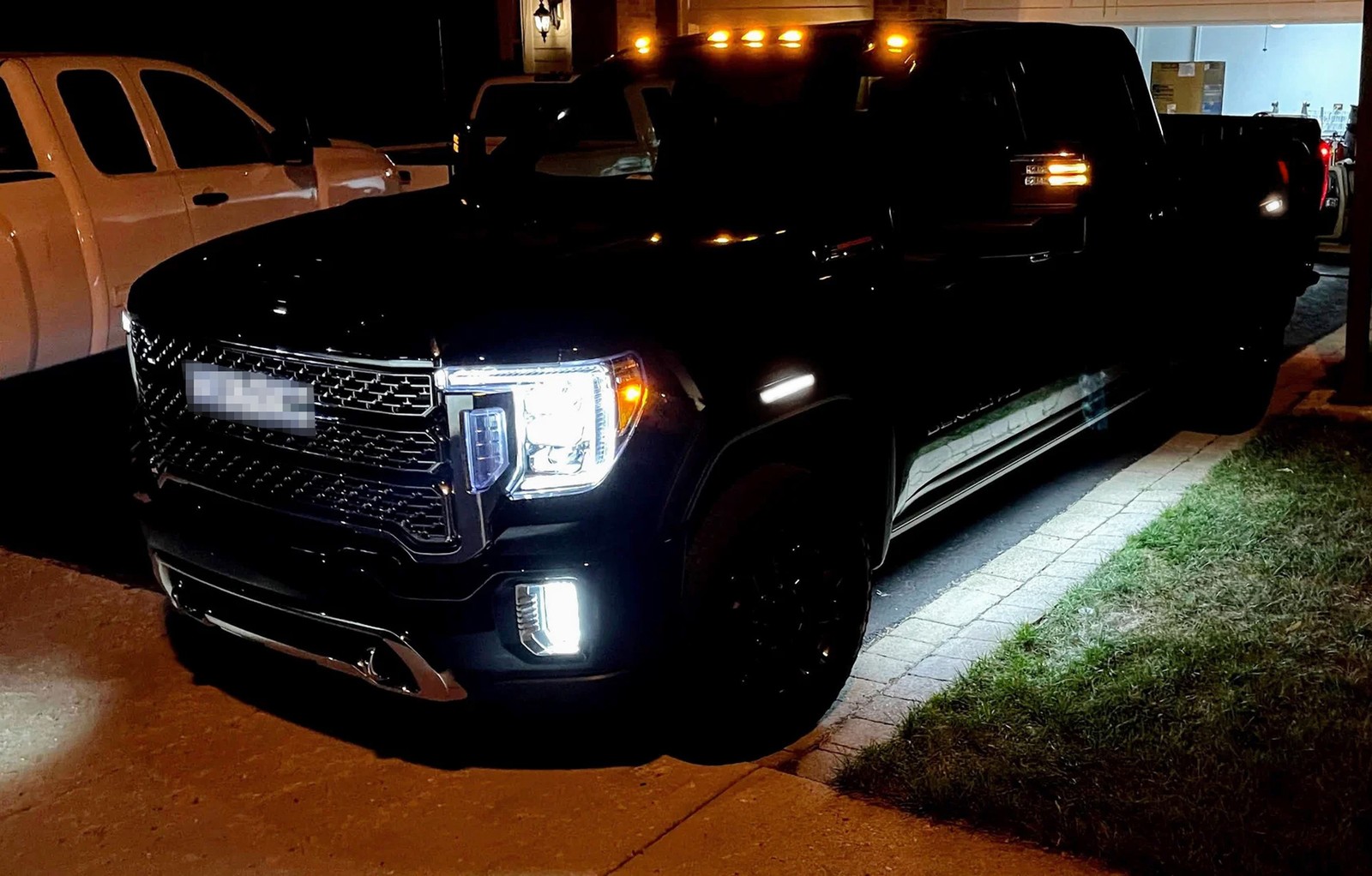 4pc Smoke Lens White Color LED Fender Side Markers For GMC 20+ Sierra 2500 3500